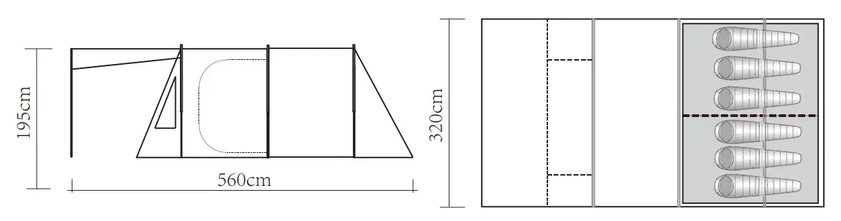 Family camping tent